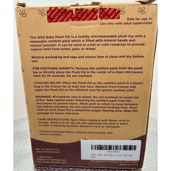 Wild Baby Dog Stuffed Animal Heatable Microwavable Plush Pal 10 Inch - Picture 3 of 13